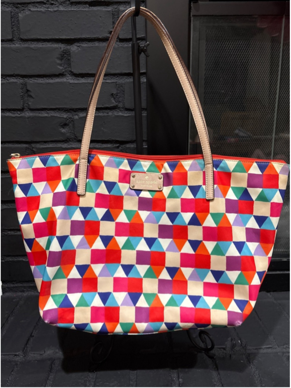 Women's Kate Spade Multicolor Geometric Tote Bag One Size